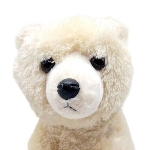 Smithsonian Polar Bear Plush Ivory 11" Sitting Embroidered Realistic Souvenir - Picture 2 of 11